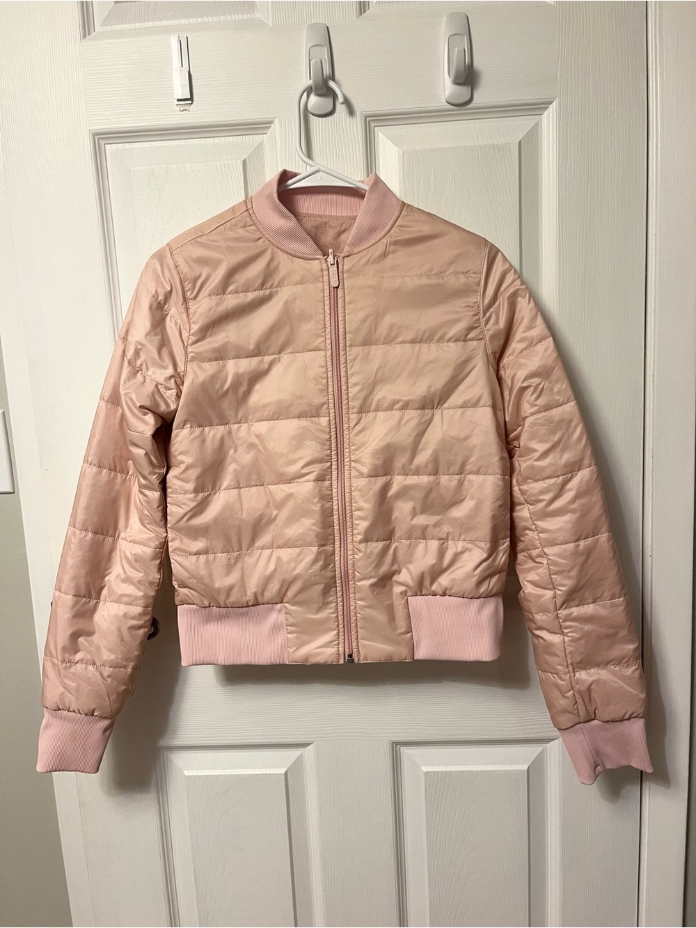 Lululemon Non-Stop Bomber Jacket Reversible Pink Quilted Size 4
